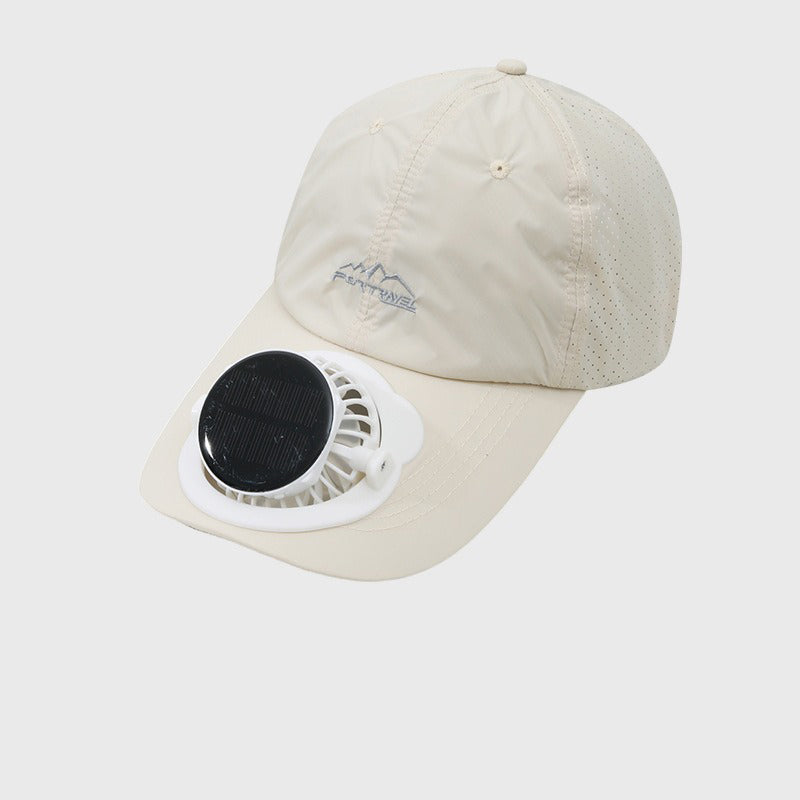 Summer Breathable Solar-Charging Fan Hat for Adults - Sun Protection Outdoor Baseball Cap with 1000mAh Battery, 8-16Hrs Runtime & Digital Display