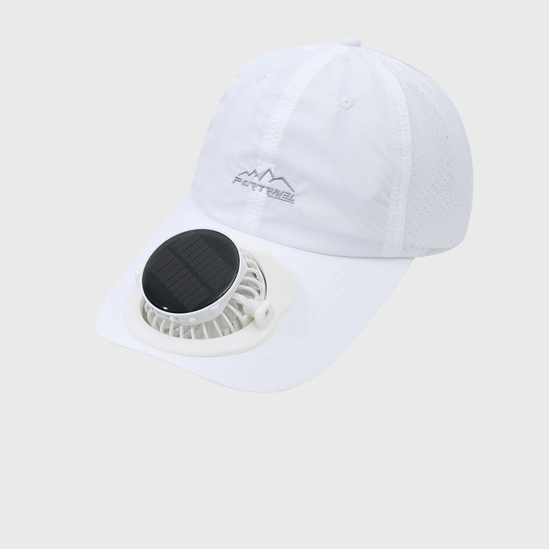 Summer Breathable Solar-Charging Fan Hat for Adults - Sun Protection Outdoor Baseball Cap with 1000mAh Battery, 8-16Hrs Runtime & Digital Display